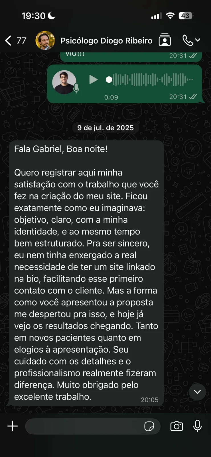 Depoimento Diogo Ribeiro